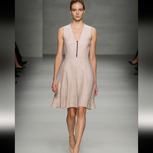 All Saints Dresses & Skirts - All Saints Silk Cream Fit and Flare Party Cocktail Dress Size 4